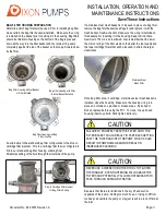 Предварительный просмотр 11 страницы Dixon Pumps FS1 DOLLY Series Installation, Operation And Maintenance Instructions