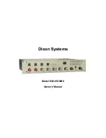 Dixon Systems NM-250 MKII Owner'S Manual предпросмотр