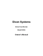 Предварительный просмотр 1 страницы Dixon Systems RM-35 Owner'S Manual