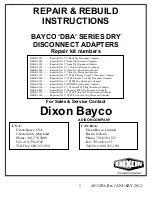 Dixon BAYCO DBA Series Repair & Rebuild Instructions preview