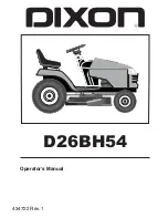 Preview for 1 page of Dixon D26BH54 Operator'S Manual