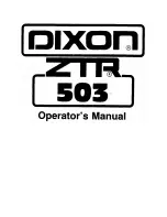 Dixon ZTR 503 Operator'S Manual preview