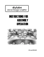 Preview for 1 page of diytube stereo 35 Instructions For Assembly Operation