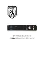 Dizengoff? Audio D864 Owner'S Manual preview