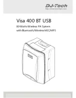 DJ-Tech Visa 400 BT USB Manual предпросмотр