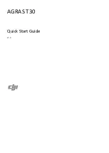 dji AGRAS T30 Quick Start Manual предпросмотр