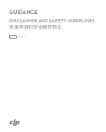 dji GUIDANCE Disclaimer And Safety Manuallines preview