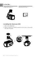 Предварительный просмотр 6 страницы dji zenmuse z30 Quick Start Manual