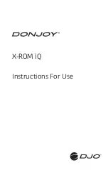 Предварительный просмотр 1 страницы DJO Donjoy X-ROM iQ Instructions For Use Manual