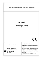 Preview for 1 page of DJO GALAXY JUPITER S3.Fx Installation And Operation Manual