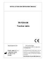 Preview for 1 page of DJO TRITON 6M Installation And Operation Manual