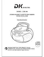 DK Digital CDB-300 Operating Instructions Manual preview