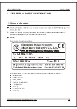 Предварительный просмотр 4 страницы dk DK-1100A Operation Manual