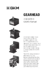 DKM Motor GEARHEAD User Manual предпросмотр