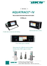 Preview for 1 page of DKS AQUATRACE-IV Manual