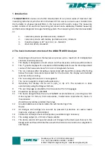 Preview for 3 page of DKS AQUATRACE-IV Manual