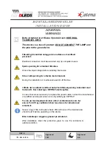 DLEDS DETAS Catena STRATOS-N Installation Manual предпросмотр