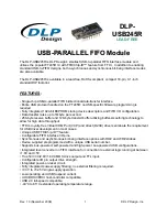 DLP Design USB-Parallel FIFO Module DLP-USB245R User Manual предпросмотр