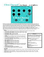 Preview for 1 page of DLS Effects Ultra Chorus II User Manual