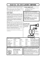 DLS C4 CLASSIC SERIES Installation Instructions preview