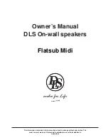 DLS Flatsub Midi Owner'S Manual preview