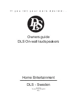 Preview for 1 page of DLS On-wall Owner'S Manual