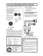 DLS T25 tweeter REFERENCE series Quick User Manual preview