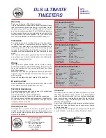 DLS Ultimate UP1i Owner'S Manual preview