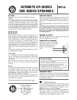 Предварительный просмотр 1 страницы DLS UP36i Installation Manual