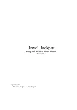 Preview for 1 page of DLV Jewel Jackpot Setup And Service Menu Manual