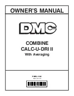 Preview for 1 page of DMC Combine CALC-U-DRI II Owner'S Manual