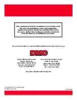 Preview for 22 page of DMC FFD-120-WH Installation And Operation Manual