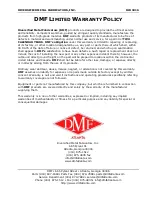 Preview for 109 page of DMF RW-1016 Parts & Service Manual