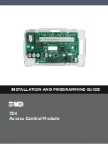 Preview for 1 page of DMP Electronics 734 Installation And Programming Manual