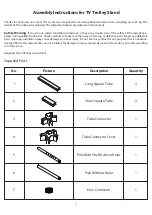 Предварительный просмотр 1 страницы DMP Electronics TV Trolley Stand Assembly Instructions Manual