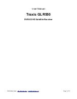 DMS Traxis GLR550 User Manual preview