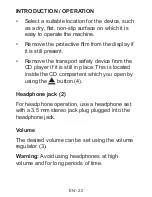 Preview for 22 page of DMTech CD5410 Instruction Manual