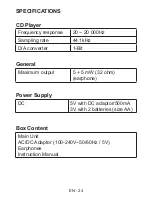 Preview for 24 page of DMTech CD5410 Instruction Manual