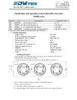 Preview for 1 page of DMtex D9000 SR Installation And Operation