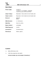 Предварительный просмотр 4 страницы DMX4ALL DMX-LED-Dimmer CC4 User Manual