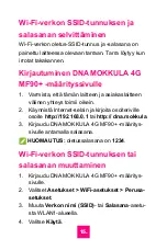 Предварительный просмотр 15 страницы DNA MOKKULA 4G MF90+ Quick Start Manual