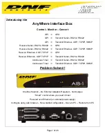 DNF Controls AIB-1 User Manual preview