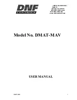 DNF Controls DMAT-MAV User Manual preview