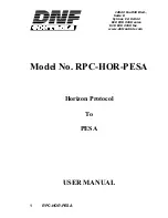 DNF Controls RPC-HOR-PESA User Manual preview