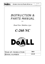 Preview for 1 page of DoAll C-260 NC Instruction & Parts Manual