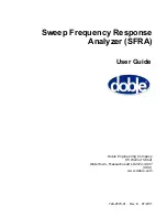 Предварительный просмотр 1 страницы doble SFRA User Manual