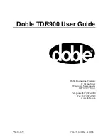 doble TDR900 User preview