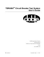 Предварительный просмотр 1 страницы doble TDR9000 User Manual