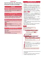 Preview for 2 page of Docomo F-04J Quick Instruction Manual