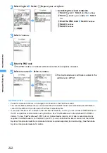 Предварительный просмотр 224 страницы Docomo FOMA D902i Manual